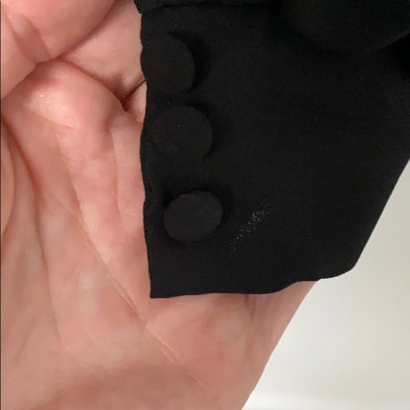 Black Chiffon Crop Top - Picture 4 of 4